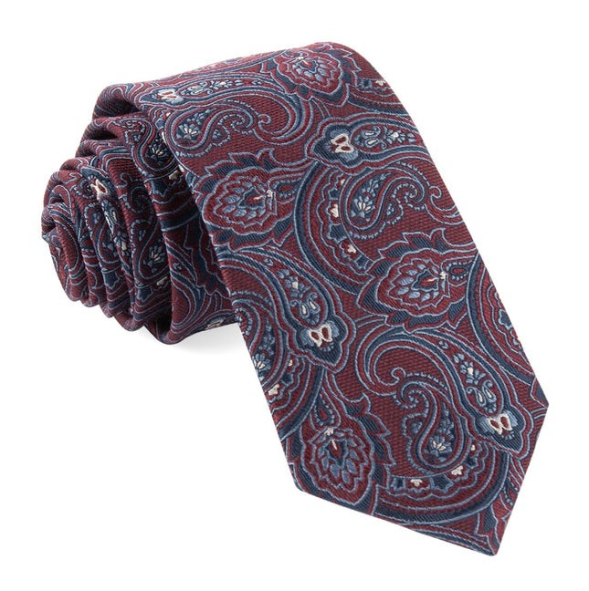 Tailored Paisley Red Tie | Men's Wool Ties | Tie Bar