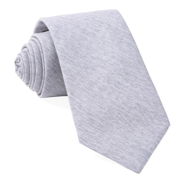 Sunset Solid Grey Tie | Men's Cotton Ties | Tie Bar