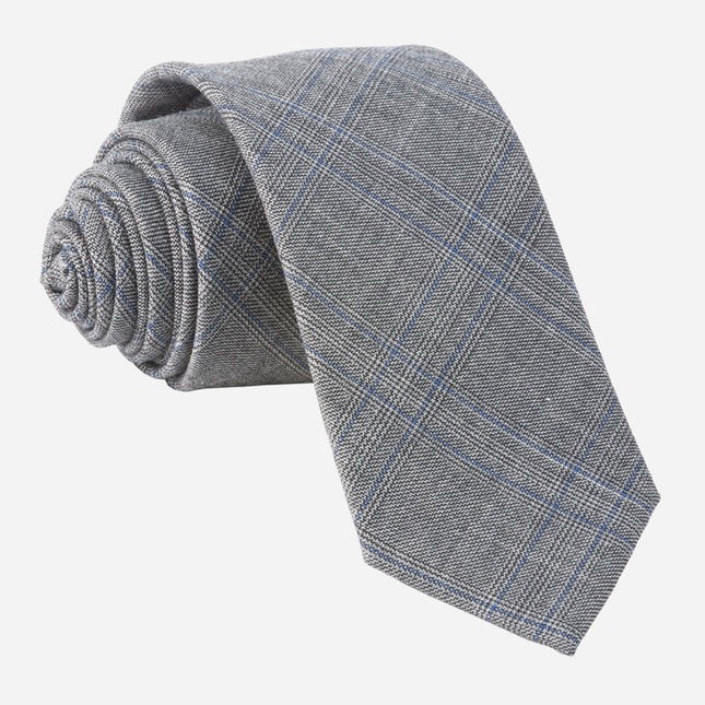 Azur Glen Plaid Grey Tie | Men's Wool Ties | Tie Bar