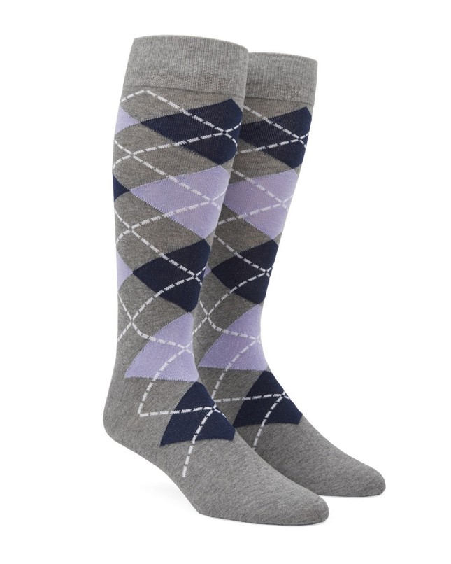 Argyle Lavender Dress Socks | Men's Cotton Socks | Tie Bar