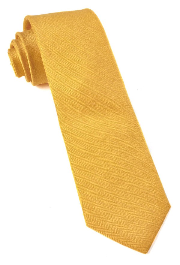 Linen Row Yellow Tie | Men's Linen Ties | Tie Bar