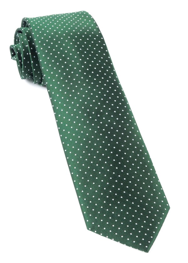 Mini Dots Hunter Green Tie | Men's Silk Ties | Tie Bar