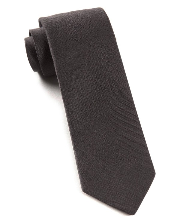 Astute Solid Charcoal Tie | Men's Wool Ties | Tie Bar