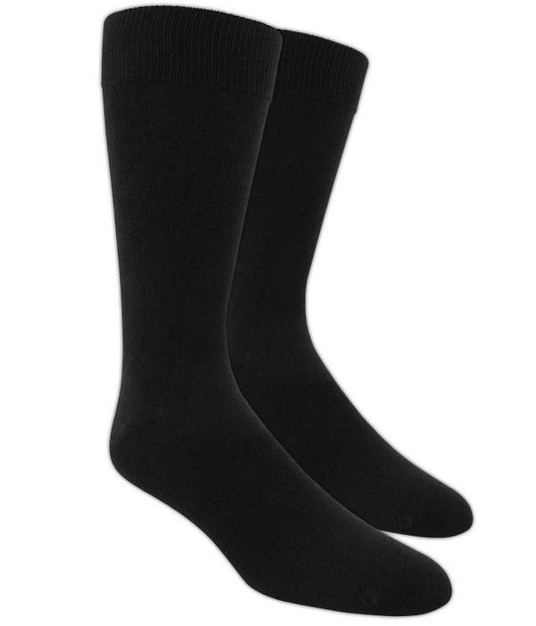 Solid Black Dress Socks | Men's Cotton Socks | Tie Bar