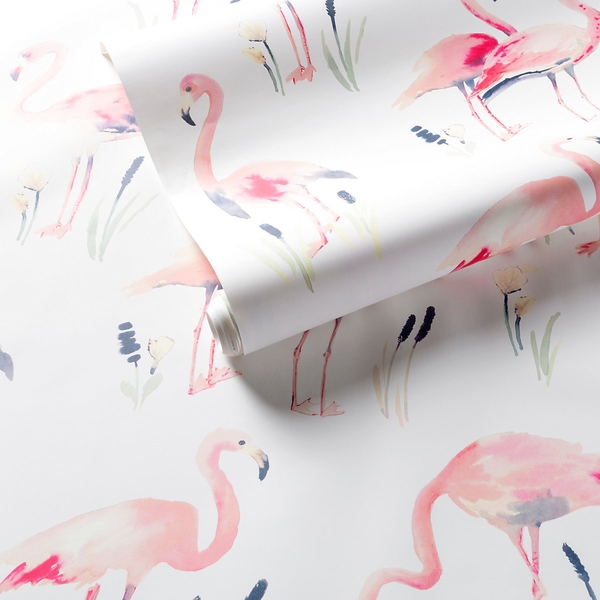 Flamingos Wallpaper | Annie Selke