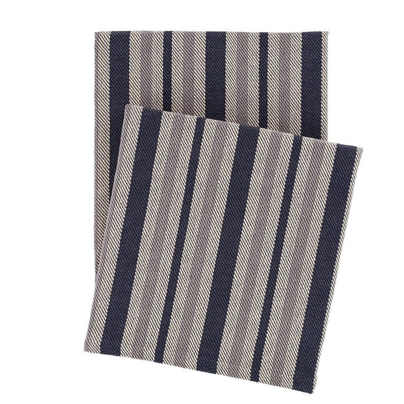 Black Herringbone Stripe Dish Towel