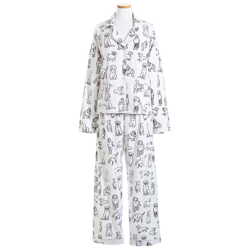 Dog Doodle Flannel Pajama  Pine Cone Hill by Annie Selke