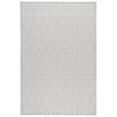 Maze Platinum Woven Wool Custom Rug