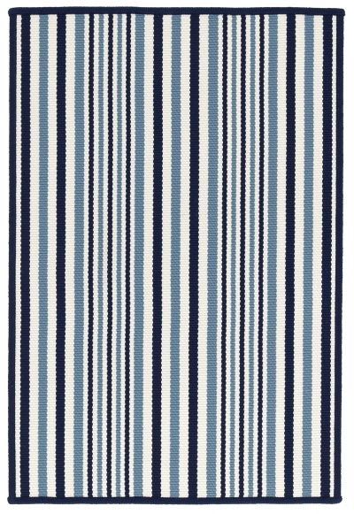 Lyndon Stripe Denim Woven Indoor/Outdoor Custom Rug