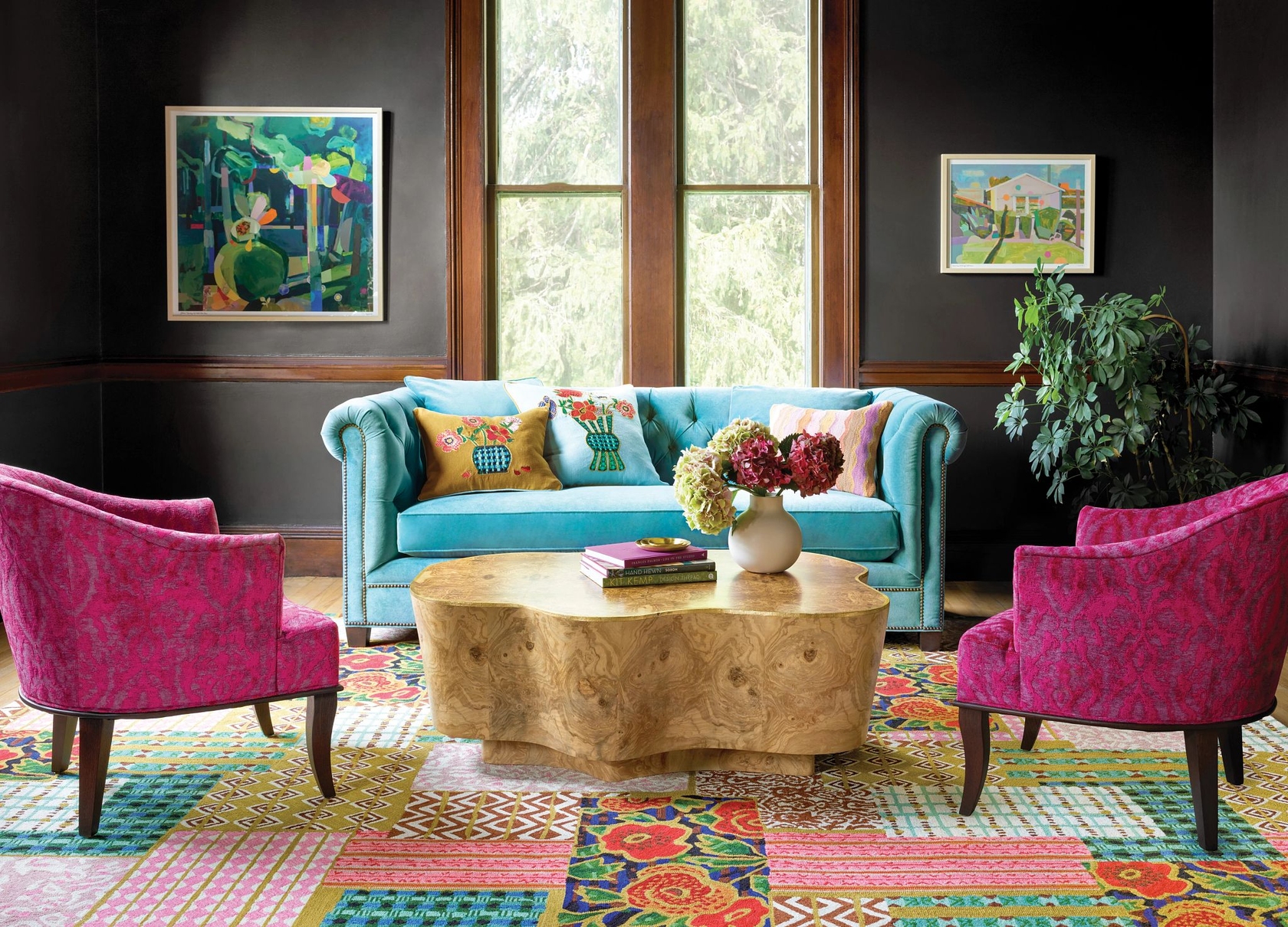 Jewel-Toned Living Room