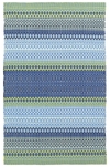 Fiesta Stripe French Blue/Green Indoor/Outdoor Rug