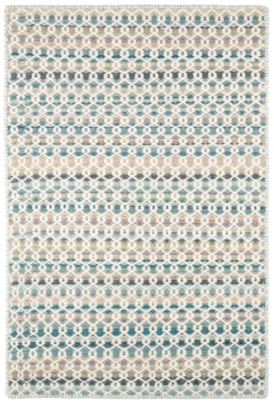Poppy Blue Handwoven Wool Rug