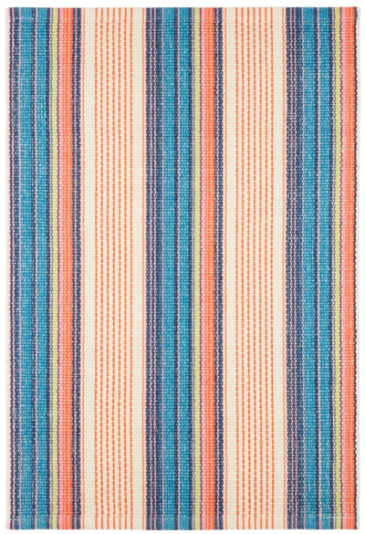 Sloane Stripe Sunset Handwoven Cotton Rug