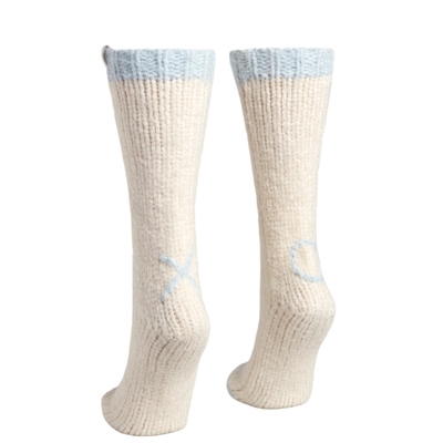 Cozy Soft Blue Slipper Socks