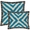 Swatch Arrows Linen Turquoise/Natural Embroidered Decorative Pillow