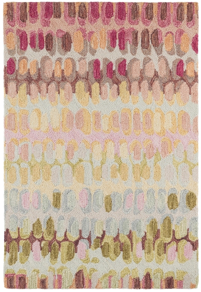 Paint Chip Pastel Hand Micro Hooked Wool Rug