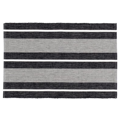Berkeley Stripe Black Placemat Set Of 4