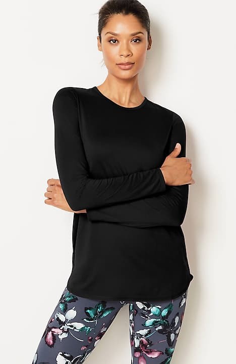 J. Jill t-shirt long-sleeve stretch petite large casual blank pima