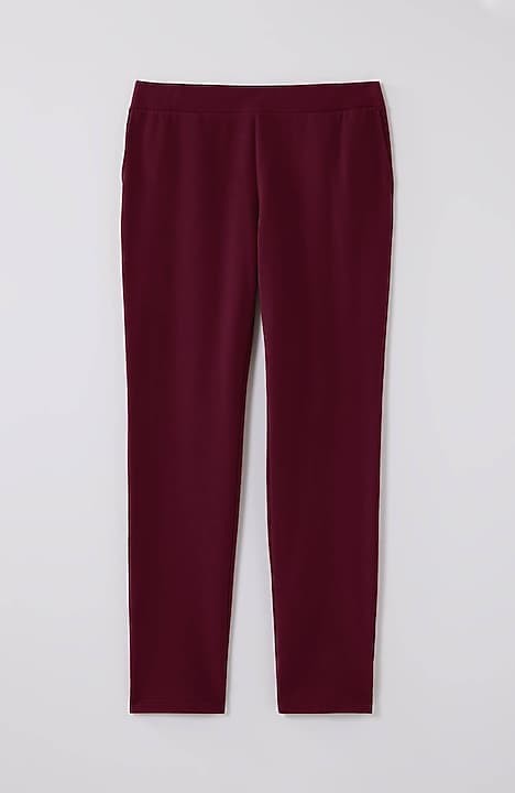 Women's High-Rise Pleat Front Straight Chino Pants - A New Day™ Burgundy 12