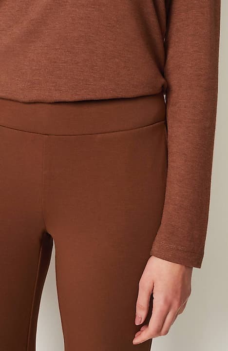 Jill taupe skinny pants with a smooth coating for women