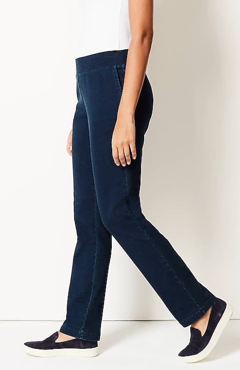ontwerp dienen Aanbevolen Pure Jill Slim-Leg Indigo Knit Jeans | JJill