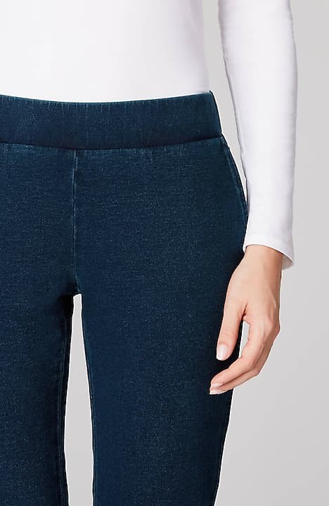 Zimego Men's Slim Cut Skinny Fit Stretch Raw Denim Pants Classic Five Pocket Jeans - Indigo 32W x 30L / Indigo