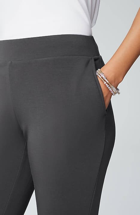 J Jill Pure Jill Affinity Slim Leg Pants Women's Size Medium Black Pima  Cotton