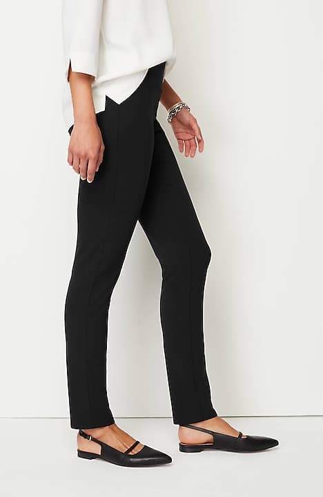 J.JILL Wearever Collection Smooth Fit Slim Ankle Black Pants Size XS