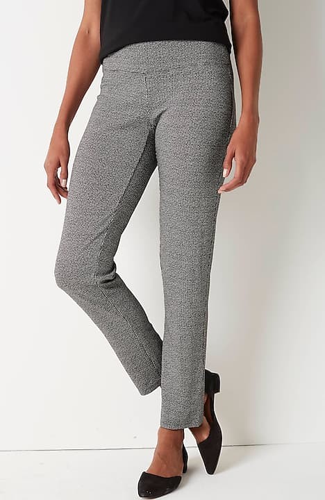 J. Jill, Pants & Jumpsuits, J Jill Slim Leg Pull On Trousers Ponte Gray  Medium Athleisure
