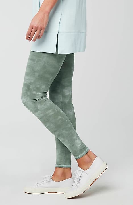 JOY LAB Navy Green Multi Floral Print Legging Size MEDIUM (M