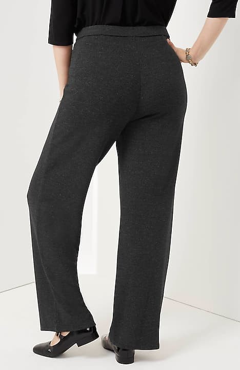 J. Jill Slim Ankle Black Velour Pants Small Wearever Collection Soft  Leggings S
