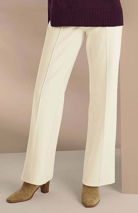 A New Day Pants Womens 16 Cream Ivory Ankle Straight Leg High Rise Slim