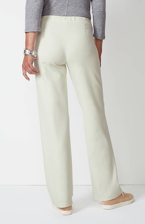 j jill linen stretch pants cream straight leg Linen Blend Pants Size 6  Petite