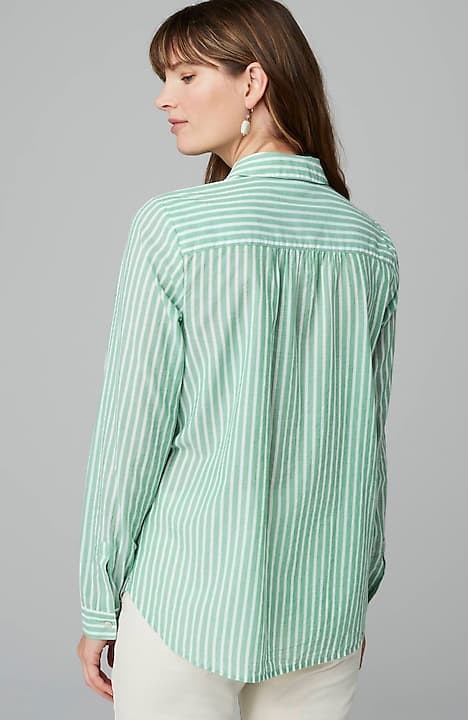 Tulsa Gingham Linen Pregnancy Shirt l Fancy & Elegant Nursing Tops