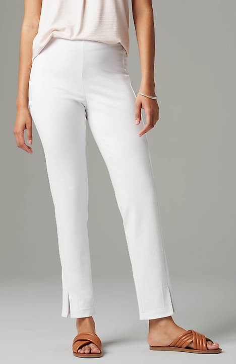 WE DOUBLE-FACE JERSEY SLIM ANKLE PANTS