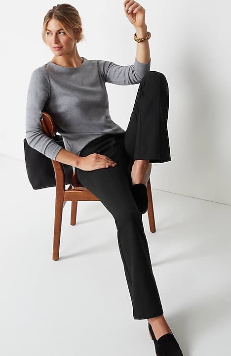 J.Jill Ponte Leggings Pants Exposed Seam Black Elastic Waist Stretch Medium  - $39 - From GeAde