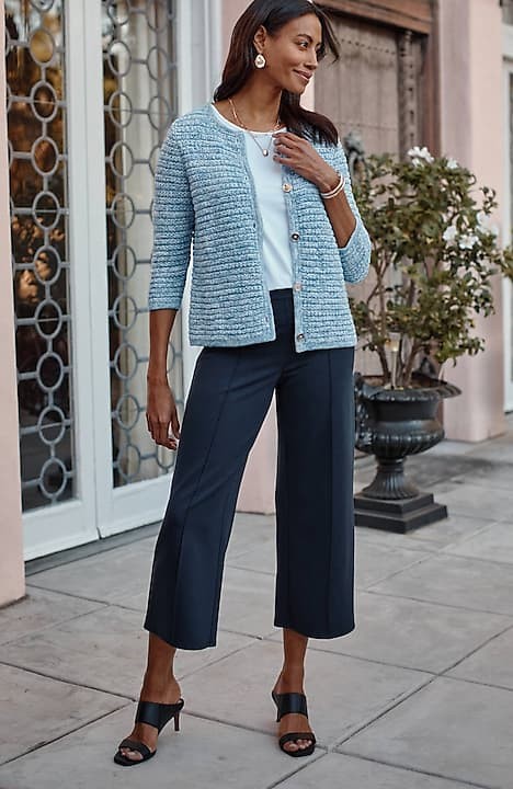 hcgcpa from Haute Business in her J.Jill Wearever pleated cropped