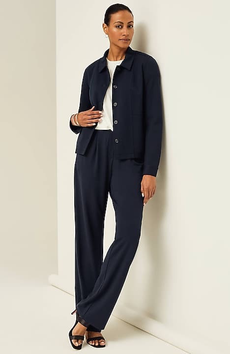 J. Jill Wearever Double-Face Jersey Flap-Pocket Jacket – Allure Clothing &  More