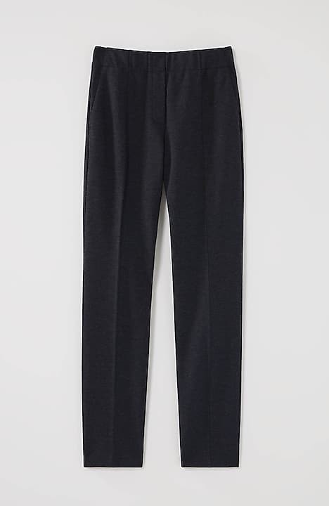 J Jill Ponte Slim Leg Pants Stretch Knit Women's Size L Gray Pull