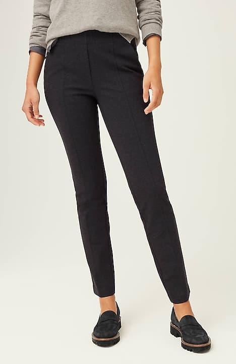 Women's Ponte Knit Pull-On Slim Straight Leg Work Pant - NEW & IMPROVED FIT