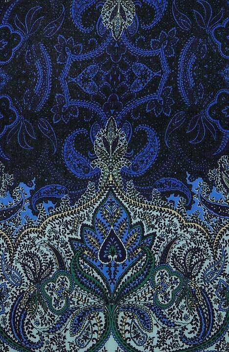 Blue Paisley Print Scarf Shawl – Just Style LA