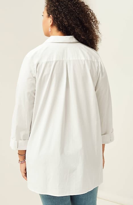 J. Jill ~ XL ~ NEW Stylish Knot-Button Shirt ~ Clarity Wash ~ NWT