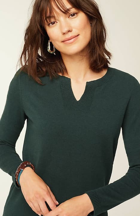 J.Jill Brown Medium Sweater Shirt - Gem