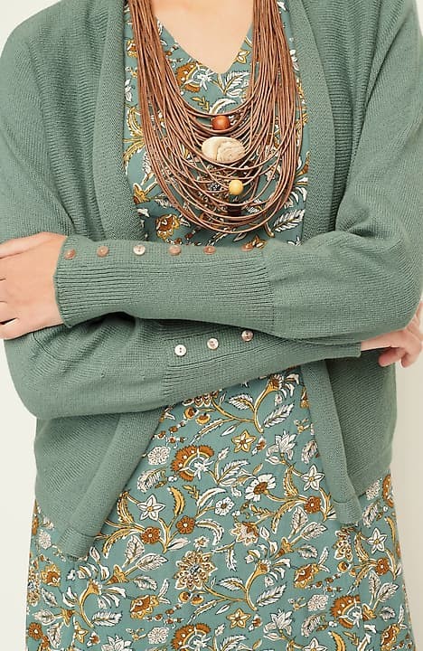 By Anthropologie Floral Cocoon Cardigan Sweater