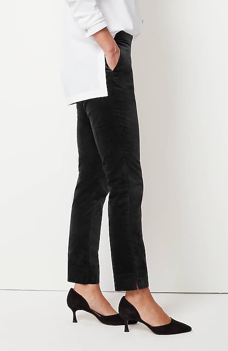 J.Jill Solid Black Velour Pants Size L (Petite) - 70% off