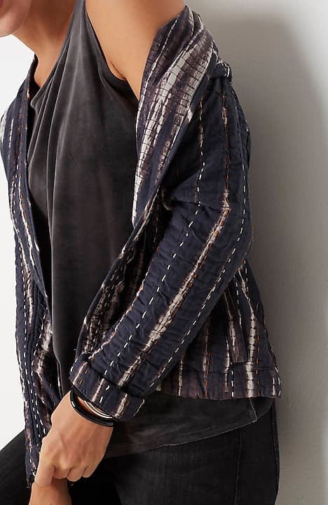 J. Jill Pure Jill Kantha-Stitched Kimono Jacket size 3X Color