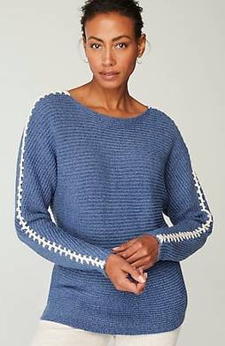 텺J. Jill purple silk blend sweater pullover Woman's Size petite