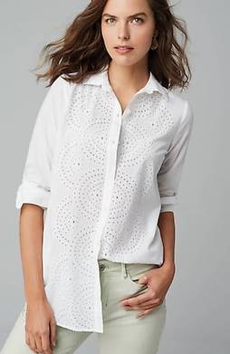 J Jill love linen aqua blue size 3X button up blouse - Depop