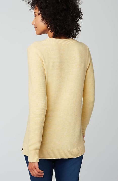 Pure Jill Button-Front Crew-Neck Sweater