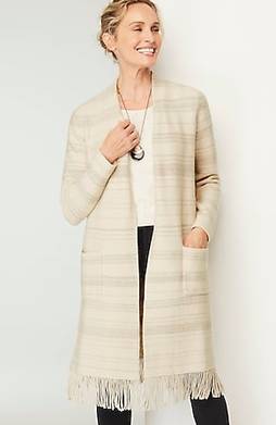 J Jill Beige Ivory Reversible Long Sleeve Cardigan Women's Size XL MSR -  beyond exchange